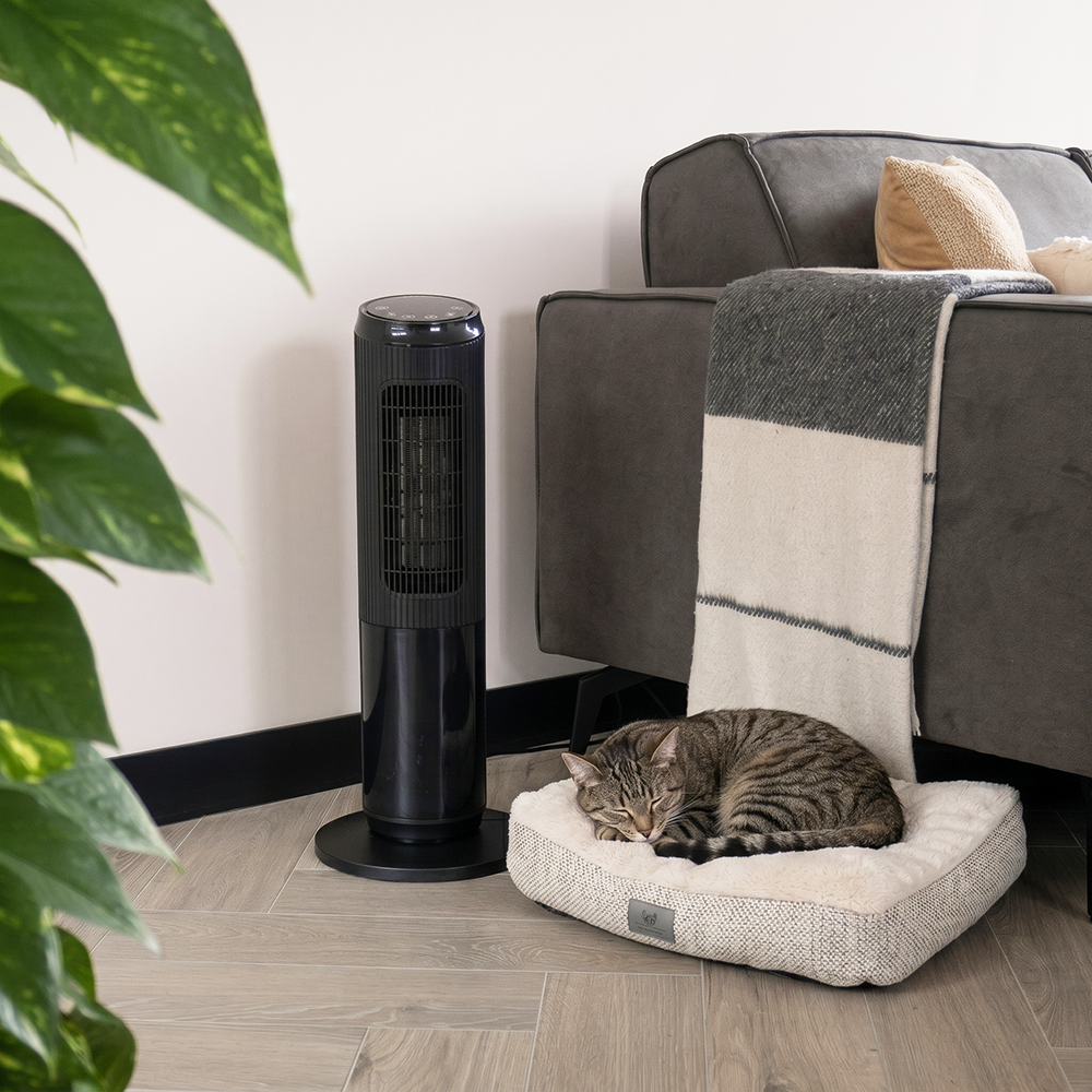 Radiateur Tour Électrique avec Cheminée Décorative