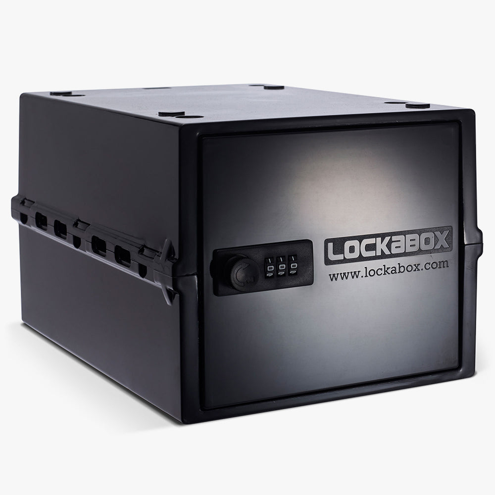 Zwarte Lockabox One opbergbox met cijferslot